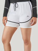 White Vortex 2-in-1 Performance Training Shorts Unisex