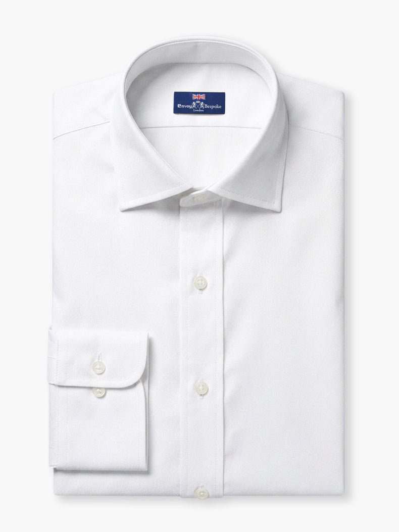 White Satin Cotton Custom Shirt