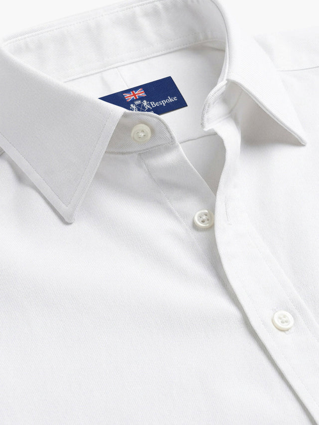 White Satin Cotton Custom Shirt