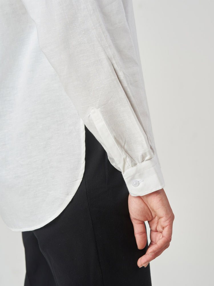 White Cotton Relaxed Fit Shirt