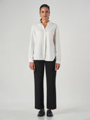 White Cotton Relaxed Fit Shirt
