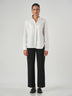 White Cotton Relaxed Fit Shirt