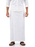 White Solid Linen Classic Sarong