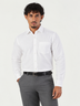 White Plain Cotton Blend Regular Fit Shirt