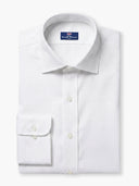 White Textured Cotton Dobby Custom Shirt