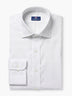 White Textured Geometric Cotton Dobby Custom Shirt