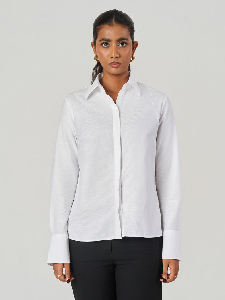 Textured Slim Fit Formal Shirt