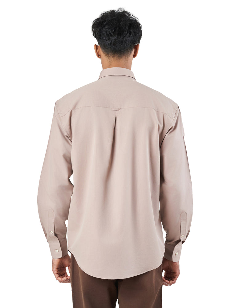 Wine Cotton Lounge Fit Casual Shirt