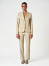 Regular Fit Formal Suit Set with Straight-Leg Trousers