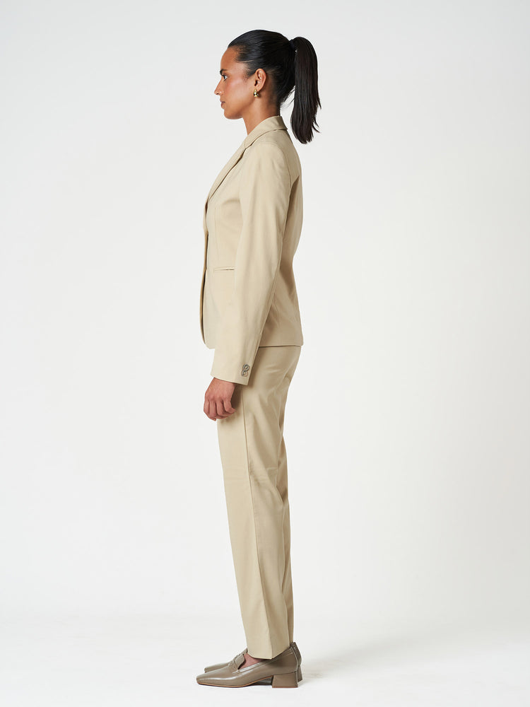 Regular Fit Formal Suit Set with Straight-Leg Trousers