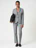 Regular Fit Formal Suit Set with Straight-Leg Trousers