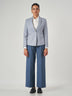 Grey Single-Breasted Tailored Jacket