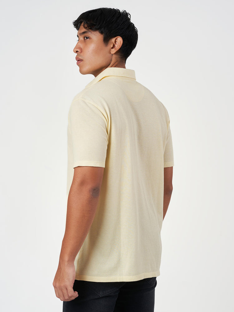Yellow Plain Polo T-Shirt