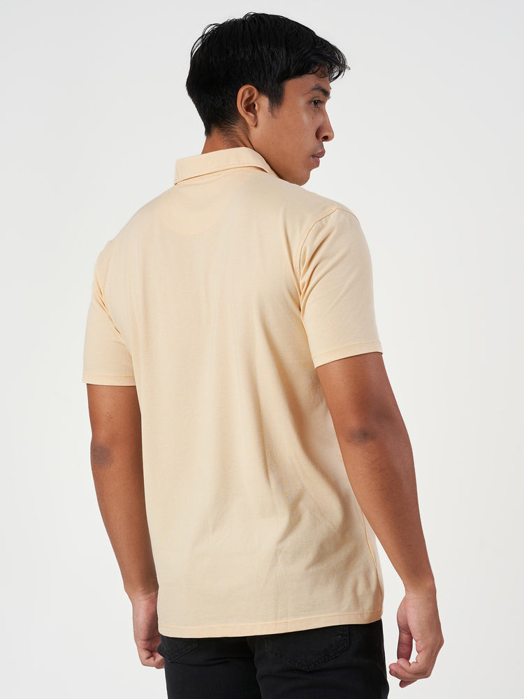 Yellow Striped Polo T-Shirt