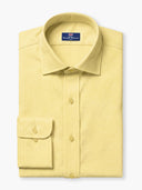 Yellow Textured Cotton Dobby Custom Shirt